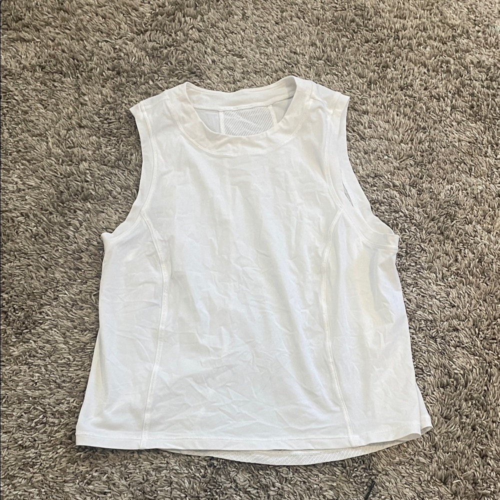 Lululemon Athletica White Muscle Tee